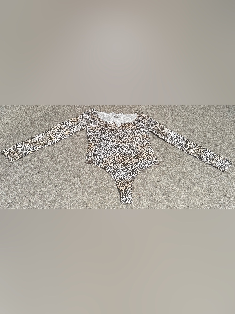 Victorias Secret PINK Cheetah Print Long Sleeve Body Suit